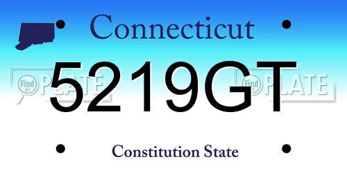 5219GT Connecticut License Plate