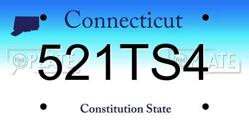 521TS4 Connecticut License Plate