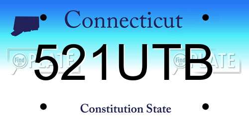 521UTB Connecticut License Plate