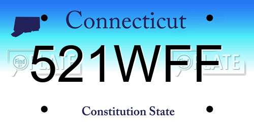 521WFF Connecticut License Plate