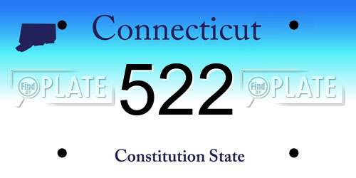 522 Connecticut License Plate