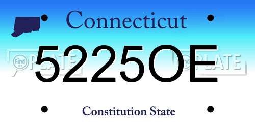 5225OE Connecticut License Plate