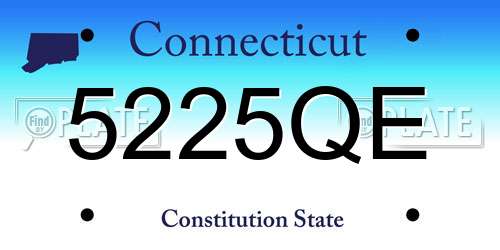 5225QE Connecticut License Plate