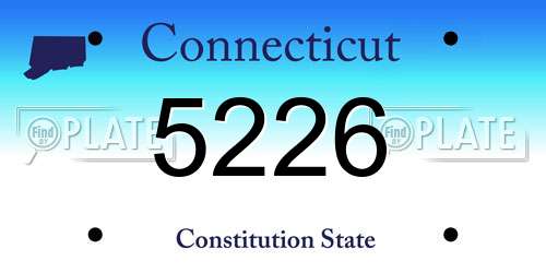 5226 Connecticut License Plate