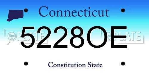5228OE Connecticut License Plate