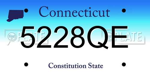5228QE Connecticut License Plate