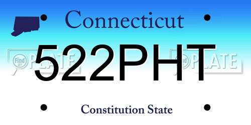 522PHT Connecticut License Plate