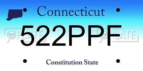 522PPF Connecticut License Plate