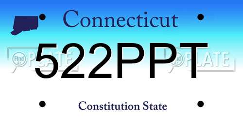 522PPT Connecticut License Plate