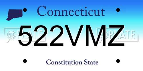 522VMZ Connecticut License Plate