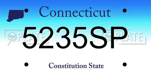 5235SP Connecticut License Plate