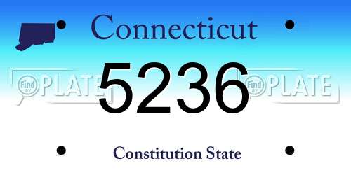 5236 Connecticut License Plate