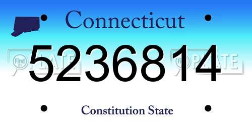 5236814 Connecticut License Plate