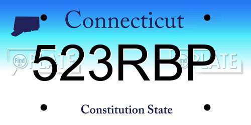 523RBP Connecticut License Plate
