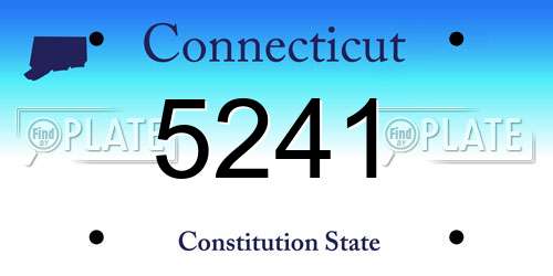5241 Connecticut License Plate