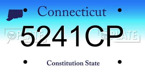 5241CP Connecticut License Plate