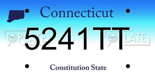 5241TT Connecticut License Plate
