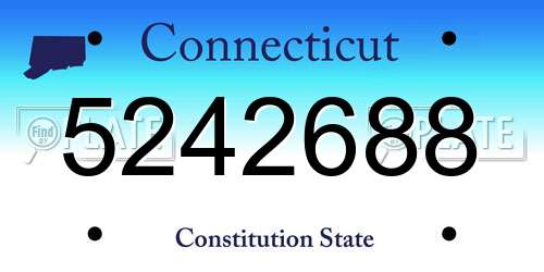 5242688 Connecticut License Plate