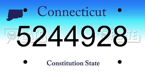 5244928 Connecticut License Plate