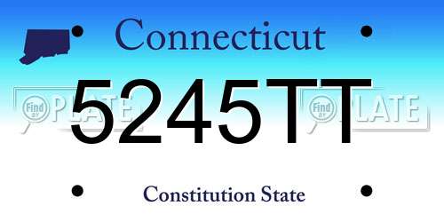 5245TT Connecticut License Plate