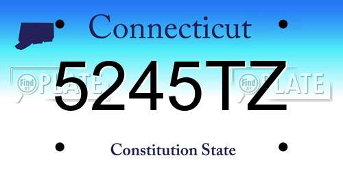 5245TZ Connecticut License Plate