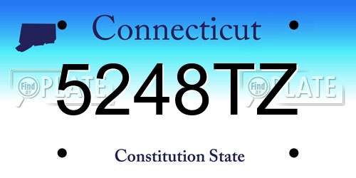 5248TZ Connecticut License Plate