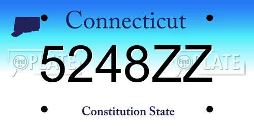 5248ZZ Connecticut License Plate