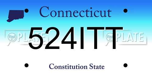 524ITT Connecticut License Plate