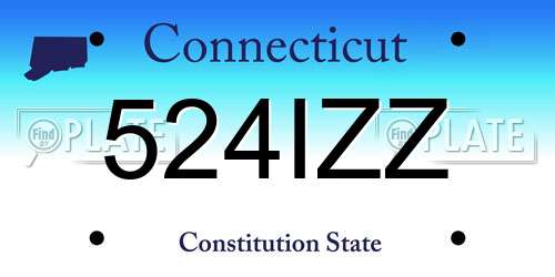 524IZZ Connecticut License Plate