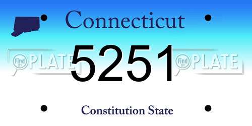 5251 Connecticut License Plate