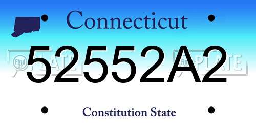 52552A2 Connecticut License Plate