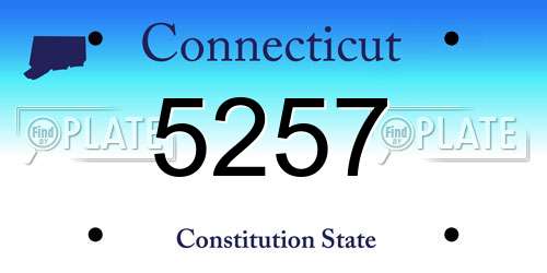 5257 Connecticut License Plate