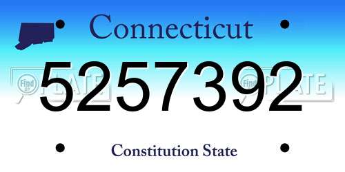 5257392 Connecticut License Plate