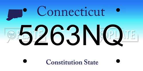 5263NQ Connecticut License Plate