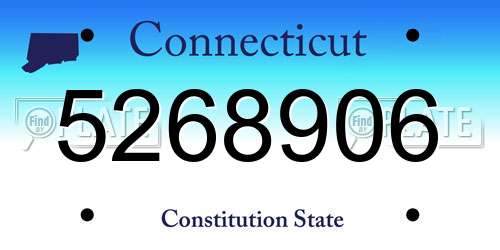 5268906 Connecticut License Plate