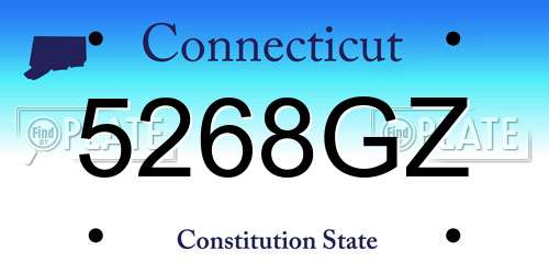 5268GZ Connecticut License Plate