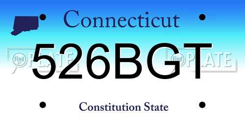 526BGT Connecticut License Plate
