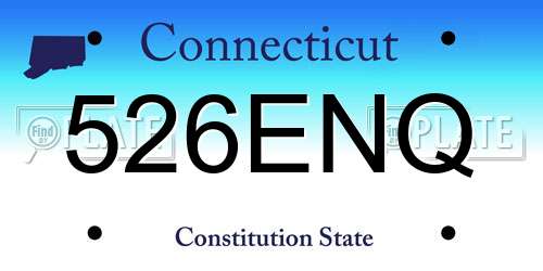 526ENQ Connecticut License Plate