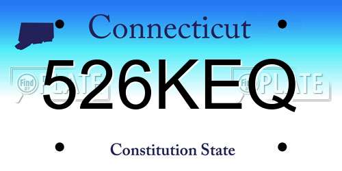 526KEQ Connecticut License Plate