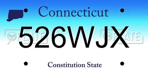 526WJX Connecticut License Plate