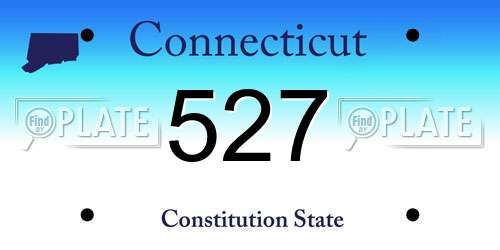 527 Connecticut License Plate