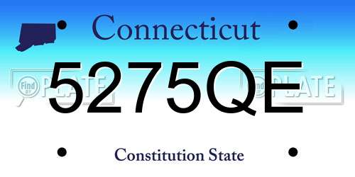 5275QE Connecticut License Plate