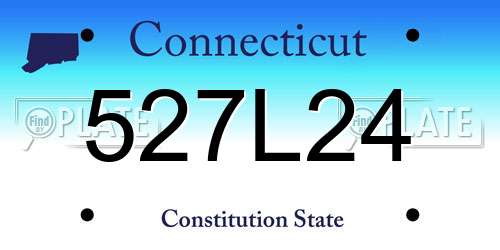 527L24 Connecticut License Plate