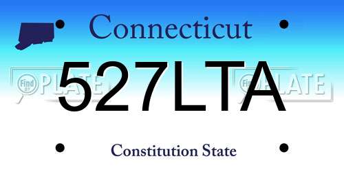 527LTA Connecticut License Plate