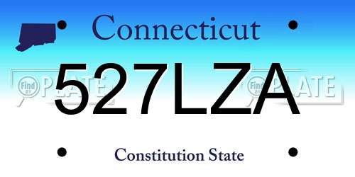 527LZA Connecticut License Plate