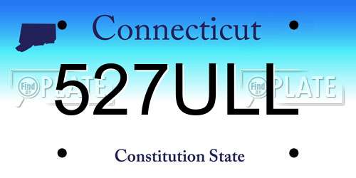 527ULL Connecticut License Plate