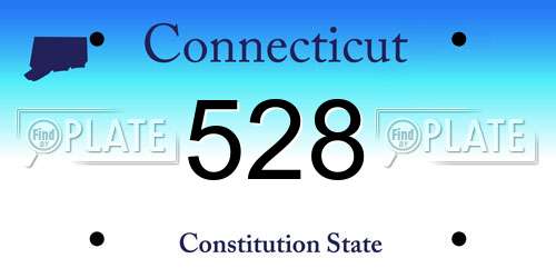 528 Connecticut License Plate