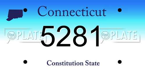 5281 Connecticut License Plate