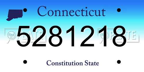 5281218 Connecticut License Plate