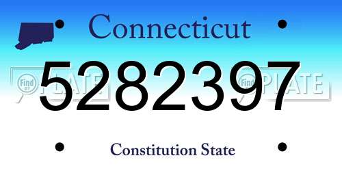 5282397 Connecticut License Plate